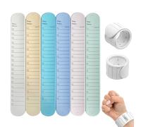 Silicone Note Bracelet | Pack of 6 Schedule Management Accessories | Writeable Erasable Folding Bracelet | For Nurses Caregivers Teachers Students Women Men Hospital Travel Work