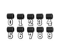 Silicone Number Pendant, 0-9 Keepsake Necklace, Sturdy Soft Chain, Sports Jewelry Accessory for Softball Team, Graduation, Athletes, Coaches, Birthday, Christmas, 0.71x1.38 inches, Black