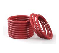 Silicone O-Ring, 130mm OD, 120mm ID, 5mm Width, VMQ Seal Rings Gasket, Red, Pack of 5