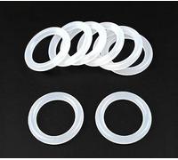 Silicone O-Ring, 60mm OD, 50mm ID, 5mm Width, VMQ Seal Rings Gasket, White, Pack of 5