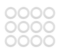 Silicone O Ring Sealing Washers 12pcs Flat Gasket White Premium Durable High Temperature Resistant for Pipe Water Tap Sprayer Connection Leak Prevention (1 inch)