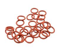 Silicone O-Rings,50pcs VMQ O Ring Gaskets 4mm Wire Diameter, Round O Shape Rubber Silicone Ring Red Outer Dia 12mm to 150mm(46mm x 38mm)(32mm x 24mm)