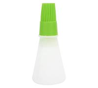 Silicone Oil Brush with Oil Bottle High Temperature Resistant Kitchen Brush for Baking Cooking Professional Chefs Home Cooks Food Grade Silicone 11.5x5cm 44g (Green)