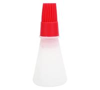 Silicone Oil Brush with Oil Bottle High Temperature Resistant Kitchen Brush for Baking Cooking Professional Chefs Home Cooks Food Grade Silicone 11.5x5cm 44g (Red)