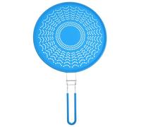 Silicone Oil Splatter Guard with Handle Stainless Steel Ring