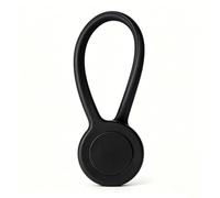 Silicone Organiser for Headphones Data Cable Versatile Fixing for Cable Tidying in Living Room or Bathroom Non-Slip Decorative Absorbent Pure Colours Soft (Black, 11 cm)