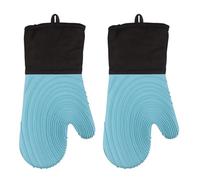 Silicone Oven Mitts, Extra Long Professional Heat Resistant Gloves with Quilted Liner for Kitchen, Flexible and Durable - 1 Pair
