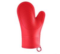 Silicone Oven Mitts for Heat Protection in the Kitchen, Non Slip and Breathable Design for Easy Handling of Hot Items (D)