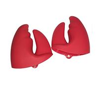 Silicone Oven Mitts Set of 2, Lobster Claws Potholders Heat Resistant Silicone Oven Glove for Instant Pot Kitchen Potholder or Baking Holder Kitchen Design Red