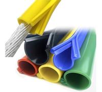 Silicone Overhead Line Insulation Sleeve, High Voltage Power Line Protection Cover For ACSR Conductor, Utility Pole & Substation(Yellow-25ft/8m,ID 32mm/1.26in)