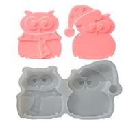 Silicone Owl Mold - 21.5x13cm Handmade 3D Animal Owl Molds for Epoxy Resin with Multi Purpose Crafts, Making Aid for Wax, Dessert, Chocolate, Cement, Clay, Creative Projects Crafting