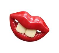 Silicone Pacifier for Dogs, Dog Facifier for Small Pet - Funny Red Lips Dog Pacifier Silicone Chew Toys | Teething Health Care Calming Pet Tester vo