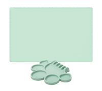 Silicone Paint Mat, with Adjustable Palette Tray, Large Foldable Art Mat for Kids and Adults, Non-Stick for Watercolor Acrylic or Clay Work, Artist Student Home School Desk Projects