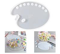 Silicone Paint Palette Resin Casting Mold, Painter’s Art Plate Epoxy Mould Craft Tool Artist Paint Tray Casting Silicone Mould, Crystal Epoxy and DIY Polymer Clay Crafts Resin Mold Making Tools