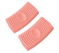 Silicone Pan Handle Covers 2Pcs Pot Handle Holder Heat Resistant Silicone Hot Skillet Handle Covers Anti Scald Assist Handle Holder Grip for Cast Iron Pans(Color2)