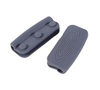 Silicone Pan Handle Covers Silicone Pan Handle Cover Heat Insulation Covers Pot Ear Clip Non-slip Steamer Casserole Pan Handle Holder Kitchen Tools(Grey 1pair)
