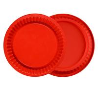 Silicone Pans Flan Mould - ZSWQ 26.5cm Flexible Silicone Quiche Tin Round Fluted Quiche Dishes Fluted Flan Pan Baking Mould Tart Tins for Cakes Bread Pie Pancakes Pizza, 2pcs