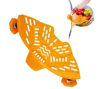 Silicone Pasta Strainer, 22x12x6.5cm Clip On Strainer Silicone for All Pots and Pans | Easy Application Heat Resistant Silicones Pasta Strainers Side Pot for Meat, Spaghetti, Noodles