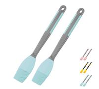 Silicone Pastry Basting Brush - 2Pcs Extra Long Silicone Basting Brush for Grilling,2inch Wide Heat Resistant Brushes Spread Oil Butter Sauce Marinade for Cooking Baking BBQ(Blue 2)