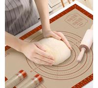 Silicone Pastry Mat, 16" x 24" Silicone Baking Mat for Counter Rolling Dough, Reusable Non-Stick Extra Large Dough Mat with Measurement for Pie Crust, Pizza and Cookies
