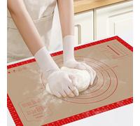 Silicone Pastry Mat - 26"x16" Non Slip Baking Mat with Measurements, Extra Large Dough Mats for Counter, Ideal for Rolling Dough, Fondant, Pizza, Pie, Cookies