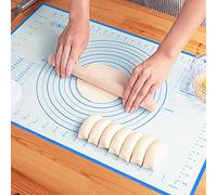 Silicone Pastry Mat Extra Thick Non Stick Baking Mat, Non-Slip Baking MatFondant Mat,Counter Mat,Silicone Dough Rolling Mat, Oven Liner, Pie Crust Mat (40x60cm)