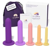 Silicone Pelvic Floor Dilator Exerciser Trainer Set (Complete 5 Kit System), Dilators for Women & Men, Pelvic Floor Physical Therapy for Pelvic Pain Relief