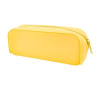 Silicone Pen Bag, Silicone Pen Case, Aesthetic Soft Pen Storage Case, Multifunctional Zipper Stationery Storage Bag for Women, Students, Children, yellow, see description, See description