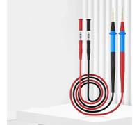 Silicone Pen for Multimeters - Detachable 0.1mm Steel Needle Probe with 4 Replacement Tips, 93cm Wire, Black/Red/Blue - Compatible with for 99.99%