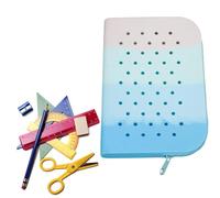 Silicone Pen Holder | Large Capacity Waterproof Silicone Pencil Case | Soft Portable Pencil Pouch for Home, Classroom, Workplace, Paper Pouch, Large Rainbow Blue, Se référer au descriptif, Refer to