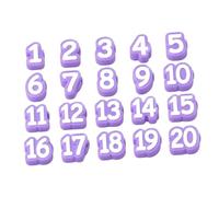 Silicone Pencil Cap Set 1-20 Numbered, Soft Slip-on Covers for Drawing Practice, Supply Cases and Desk Sorting Numbered Pencil Caps Silicone Tip Covers Classroom Sorting Study Desk Organization Case