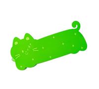 Silicone Pencil Case - Cat Shaped Bag | Cute Stationery Organizer, Soft Flexible Material, Authentic Zipper Design for School Desk Classroom Student Teen, verde, Consulte la descripción, See