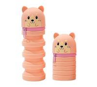 Silicone Pencil Case Dog Head Design [2-in-1 Function] - Lightweight Stretchy Pencil Case for Pens with Zip (Pastel Yellow, 17 cm) for School, Office & Travel