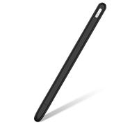 Silicone Pencil Case for Apple Pencil 2nd Generation Cover Sleeve,Support Magnetically Attach Wireless Charge and Double Tap, Lightweight Anti-Slip Grip Pencil Holder (Black)