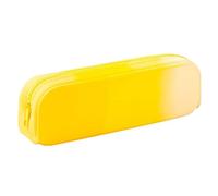 Silicone Pencil Case - Gradient Rectangle Pen Bag, Flexible Stationery Holder, Soft Pencil Pouch for School Supplies, Durable Pen Storage Bag | Large Capacity Stationery Organizer with Zipper for, D:
