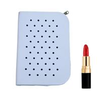 Silicone Pencil Case - Large Capacity Silicone Pen Holes| Soft Portable Pencil Pouch for Home Classroom Workplace Papet Pouch, Large Pure Light Blue, Se référer au descriptif, Refer to description