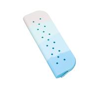 Silicone Pencil Case - Waterproof Holes Silicone Large Capacity Pencil Case, Soft Portable Pencil Case for Home, Classroom, Workplace, Eraser Case, Rainbow Blue Trumpet, Please refer to the