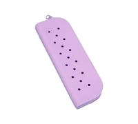 Silicone Pencil Case - Waterproof Holes Silicone Large Capacity Pencil Case, Soft Portable Pencil Case for Home, Classroom, Workplace, Eraser Case, Purple Pure Trumpet, Please refer to the description