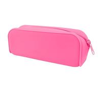 Silicone Pencil Pouch, Silicone Pencil Case | Aesthetic Soft Pencil Storage Case | Makeup Brush Holder with Zipper for School, Outdoor Travel, Work, pink, Consulte la descripción, See description