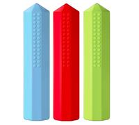 Silicone Pencil Toppers - Weighted Pen Caps 3-Piece Set | Chewing Aid Sensory Tool for Kids Boys Girls Teens Youth | School Writing Supplies for Focus, Stress Relief, and Fine Motor Skill Development