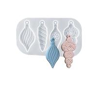 Silicone Pendant Mold Christmas Tree Star Hangings Decoration Jewelry Making Accessories for Craft Lover Creative