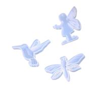 Silicone Pendant Molds Double Hole Design for Pendant Creation Hummingbird Dragonflies Girl Patterns for Jewelry Double Hole Mold