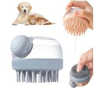 Silicone Pet Bath Brush | pet dryer,hand stripping tools for dogs,180ml Shampoo Dispenser & Detachable Head,One-Hand Control & Bath Time Solution - Long/Short Haired Cats & Dogs