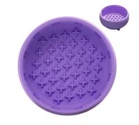 Silicone Pet Bowl Slow Dish for Dogs, 4.5 x 4.5 x 1.9 Inch Pet Plate with Anti-Choking Base, Training Cat Feeder, Modern Style Enrichment Container, Tray for G
