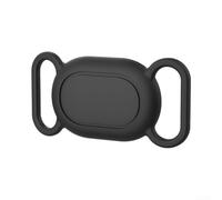 Silicone Pet Collar Clip for Xiao Lost Tag Maintains Full Device Accessibility Including LED Indicator and Button Functions (Black)