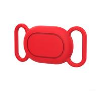 Silicone Pet Collar Clip for Xiao Lost Tag Maintains Full Device Accessibility Including LED Indicator and Button Functions (Red)