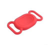 Silicone Pet Collar Holder for Xiaomi for Smart Tag - Waterproof Anti-Lost Case with Secure Fit for Dog Cat Collars - Black(Red)