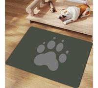 Silicone Pet Feeding Mat,Absorbent Placemat For Food And Water Bowl,Dogs Cats Water Bowl Placemats,Quick Dry Mat For Dog,Pet Supplies For Messy Drinkers, Cat Litter Mat Rug (Green,50x80 cm)