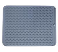 Silicone Pet Feeding Mat for Dogs, Cats, Small Animals, Non-Slip Waterproof Food and Water Mat with Raised Edge, BPA-Free Convenient Hook Storage by Dependable Industries (Blue, 12 x 16 inch)