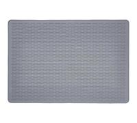 Silicone Pet Litter Mat, Extra Large 34 x 22 in / 86 x 56 cm, Waterproof Easy Clean Cat Litter Box Mat, Multiple Usage Mat as Dog Food Pad, Grey, Protects Floors, Rolls Up for Storage